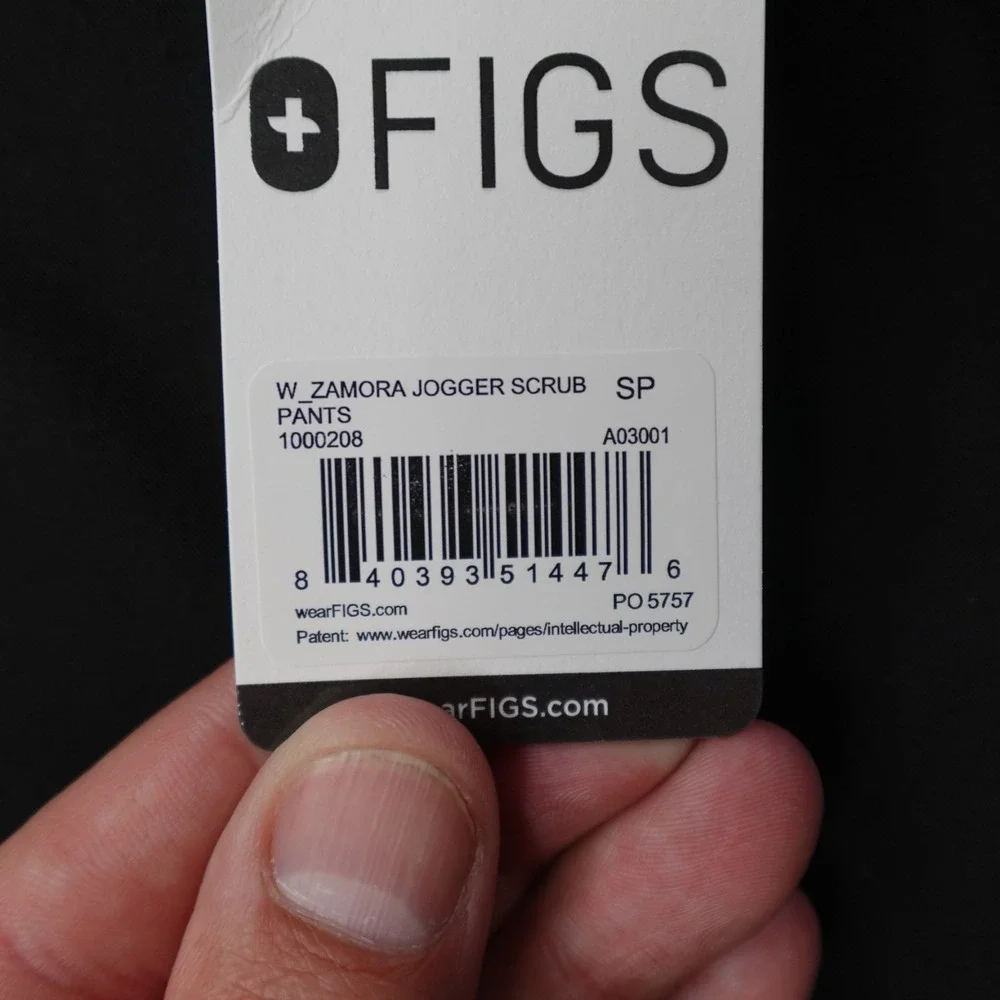 Figs Black Track Jogger Pants (tag cut off)